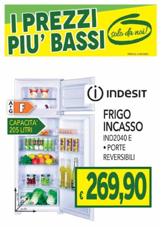 FRIGO INDESIT INCASSO IND2040E DOPPIA PORTA STATICO